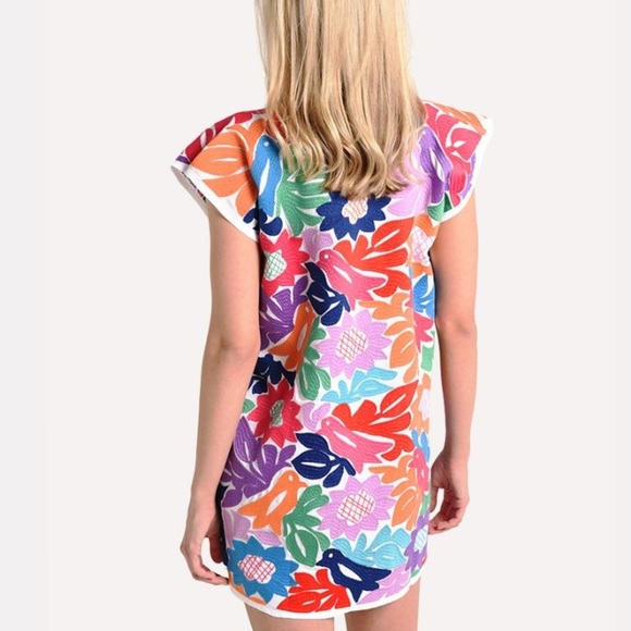 J. Marie Maya Floral Embroidered Mini Dress - Picture 5 of 9